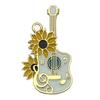 Color Planta Instrumento Musical Arpa Guitarra Violonchelo Aleación Goteo de Aceite Accesorios para Joyería DIY Colgante para Llavero Colgante