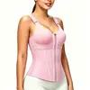 Chal moldeador de cintura de doble capa con cremallera de Amazon transfronterizo nuevo para mujer, faja deportiva estilo europeo y americano