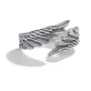 Anillo Creativo de Dedos Índice con Alas de Ángel, Anillo Abierto Ajustable Personalizado de Moda, Anillo Unisex de Alas de Plumas Cepilladas