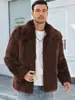 N0197 Chaqueta de moda transfronteriza europea y americana para hombre con solapa de piel sintética, cálida de comercio exterior de piel sintética de zorro, nuevo modelo de otoño e invierno