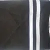Uniforme Escolar Uniforme de Baseball Listrado Preto e Branco com Punho Mesclado Gola com Barra Canelada Tecido Canelado Calibre 14 Moda