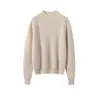 Suéter Base de Punto Sencillo Versátil para Mujer Baicai de Terciopelo sin Costuras de Cuello Medio Alto 100% Cachemir Puro Otoño/Invierno 2026