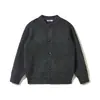 Yidao Vintage 2026 Otoño Nuevo Estilo Universitario Cuello de Béisbol Cárdigan de Punto Abrigo Suéter Retro de un Solo Botón para Hombre