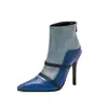 Botines con Correa a Juego de Nuevo Color Botas de Caballero Puntiagudas Botas de Tacón Fino Tallas 40-48 Botas de Comercio Exterior Amazon