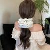Goma de Pelo Fresca Floral Oversize de Cuatro Capas Rosa para Cola de Caballo Baja New Hair Tie Primavera 2025 para Mujeres