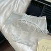 Ins Inocente Romance~Ropa Interior de Encaje Francés para Niñas Sexy Deseo Puro Cómodo Entrepierna de Seda de Morera Calzoncillos de Cintura Media para Mujer