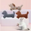 Nuevo juguete para gatos con forma de adorable cachorro salchicha, contiene hierba gatera y papel crujiente