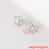 Brincos Texturizados de Alta Qualidade Europeus e Americanos da Moda para Mulheres, Design Tridimensional de Flor e Estrela do Mar em Aço Inoxidável, Brincos Simples de Nicho