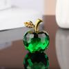 Adornos de manzana de cristal al por mayor, grandes y disponibles en stock, decoración del hogar, sala de estar, gabinete de vinos, adornos pequeños, manzana pequeña de cristal.