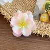 Presilha de Cabelo com Flor Artificial e Vibe Sonhadora, Perfeita para Fotos, Acessório de Cabelo Estilo Férias na Praia, Presilha de Tubarão para Cabelo Semi-Preso, Super Estilo Fada