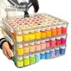 Caja de almacenamiento de frijoles llenado separado herramienta especial botella bolsa transparente 221 color caja cuadrada pequeña alta transparencia caja de llenado separado engrosada