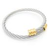 Hao Yi nova pulseira de corda de aço para joias transfronteiriças atacado pulseira de mão masculina aço inoxidável moda simples pulseira com abertura
