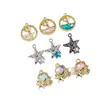 [Serie Oceánica] Colgante de Cola de Sirena Estrella de Amor Incrustada Colgante Hecho a Mano DIY Accesorios para Pulsera Collar