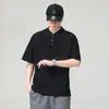 Camiseta de Manga Corta con Raya de Cascada para Hombre 2026 Nuevo Verano Estilo Chino Holgada Casual Delgada Media Manga Blanca