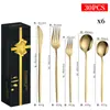 Amazon Portugal Set de Cubiertos de Acero Inoxidable de 20 Piezas para Bistec, Tenedor y Cuchara Set de Vajilla Occidental para Hotel