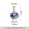 Jarrón de cerámica Jingdezhen, jarrón de cerámica con loto en relieve pintado a mano, adornos decorativos de cerámica, jarrón chino hidropónico