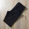 Estación europea otoño e invierno grueso caqui avanzado negocios sarga algodón elástico mediana edad holgado recto casual pantalones para hombre