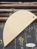 Mango de abanico de bambú, Mango de abanico de bambú, Abanico redondo de papel de arroz, Abanico cuadrado lacado, Accesorios de mango de madera de bambú, Pintado a mano