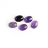 Cabujón de Cristal Lavanda Brasileño Amatista Luz Natural Personalizado Anillo Piedra Suelta Cara Ovalada Fondo Plano Superficie Lisa