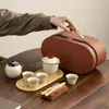 Taza Rápida de Viaje Ruyao Juego de Té Kung Fu Bolsa de Viaje Portátil Reunión Anual de la Empresa Regalo de Negocios Tetera con Logo
