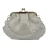 Llegada Nueva Primavera 2026 Bolso con Cierre de Lentejuelas Florales Estilo República de China Bolso de Mano Qipao para Mujer Elegante Bolso de Noche con Perlas