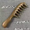 Pente de Sândalo Vermelho Dourado com Cabo Curto e Dentes Largos para Massagem na Cabeça, Ombro e Pescoço, Pente para Cabelo Cacheado para Mulheres, Pente de Madeira para Presente