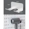 Accesorios de Tablero Perforado Negro Compatibles con Estantes de Almacenamiento de Ranura Larga, Cajas de Almacenamiento sin Taladro, Canastas Colgantes, Soportes para Figuras, Ganchos y Soportes de Exhibición