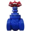 Válvula de compuerta con sello blando de núcleo de cobre y varilla de cobre de boca de alambre Z15T grifo de bomberos agua de hierro fundido dúctil válvula de compuerta de rosca con sello duro