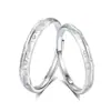 Anillo de pareja de plata pura s999, anillo de moda retro elegante francés, anillo ajustable fresco y simple
