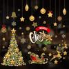 Nuevas Pegatinas de Vidrio Navideñas Electrostáticas 2027, Sin Rastro y Sin Pegamento, para Vidrieras y Puertas de Tiendas en Centros Comerciales, Pegatinas Navideñas Decorativas