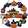 Placa de Sinalização de Decoração de Alienígena para Halloween Gato Fantasma Criativo Abóbora Decoração Suspensa Placa de Sinalização de Decoração para Festa Transfronteiriça Casa Corredor