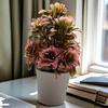 Plantas verdes de simulación superventas transfronterizas, flores creativas en maceta multicolor, muebles para el hogar, decoración de flores de simulación, mini bonsái de generación