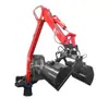 Máquina de Gancho com Braço Estendido, Garra Hidráulica de Abertura Dupla, Braço de Garra Modificado para Escavadeira com Braço Estendido e Caçamba Bivalva