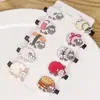 Pasador de pelo acrílico para niños, versión con purpurina, clip lateral de dibujos animados, clip para flequillo de niña, pasador de gato