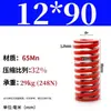 Padrão Japonês Vermelho 65Mn Mola para Moldes Padrão Japonês Retangular Compressão Forte Mola de Compressão de Fio Plano Tm Spring Swm Carga Média
