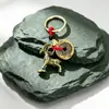 Estilo étnico chino aleación adorno de oveja llavero colgante accesorio metálico para hombre y mujer artesanía regalo decoración al por mayor