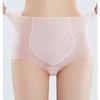 Roupa Íntima Sem Costura de Cintura Alta Feminina Verão Ultrafina Respirável Algodão Puro Parte Inferior Levanta Barriga Calcinha Cavada Modeladora Pêssego