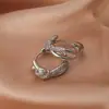 Pendientes de Aro Lisos de Plata de Moda Lujo Ligero Pendientes de Aro Grandes Versátiles Pendientes de Clip para Oreja de Aro Grande de Color Dorado de Gama Alta de Nicho para el Viaje Diario
