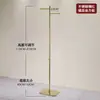 Arara de Exposição para Loja de Roupas, Cabideiro de Chão em Aço Inoxidável, Cabideiro, Ilha Suspensa Lateral Prateleira de Exposição para Loja de Roupas Femininas