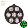 Cuentas de Silicona Pulsera de Transferencia de Agua Colorida Cuentas Redondas Perforadas Cuentas Sueltas Mordedor de Grado Alimenticio 15mm Accesorios para Bricolaje Cuentas para Orejas