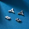 Nuevas Cuentas Espaciadoras Retorcidas de Plata de Ley s925 Accesorios Triangulares Cuentas Espaciadoras Cuerda para Abalorios DIY Tejido Accesorios para Joyería de Plata Materiales