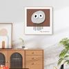 Pintura decorativa moderna minimalista para sala de estar Pintura colgante de pared de fondo para restaurante tridimensional pez piedra mural fresco para habitación infantil