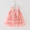 Vestido de Princesa Infantil, Vestido de Renda, Vestido de Alça, Vestido Tutu, Vestido de Fada com Asas Tridimensionais, Vestido Estiloso