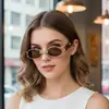 Gafas de Sol Retro Europeas y Americanas de Estilo Nuevo de Moda con Montura Pequeña Estilo Callejero Versátiles de Gama Alta Lisas Gafas de Influencer