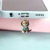 Tapón de Polvo para Teléfono de Acrílico con Dibujo de Gatito Caricatura Lindo 2D Transfronterizo Adecuado para Teléfonos Tipo-C y Apple