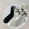 Calcetines de verano para mujer, de malla fina, transpirables, de tubo medio, estilo ballet japonés, con lazo en el talón, calcetines de pila JK