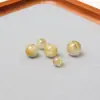 Cuentas Sueltas de Cristal Dorado Natural Redondas para Pulsera DIY, Collar, Accesorios, Accesorios de Joyería con Cuentas de Cristal Semiterminados