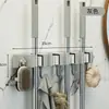 Clip para Montaje en Pared para Trapeador Gancho para Escoba Trapeador Sin Taladro Soporte con Clip para Trapeador Artefacto Estante de Almacenamiento para Baño Cocina Hebilla