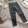 Leggings con Forro de Felpa para Niñas 2025 Otoño e Invierno Nuevo Estilo Pantalones Casuales Estilo Coreano para Niños Pantalones Largos Ajustados de Otoño para Niñas
