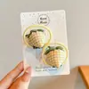 Goma para el pelo de tela a cuadros estilo coreano con fresas, Nuevo accesorio para el pelo de verano para niños, Cuerda para el pelo de fruta linda y simple para niñas, Adorno para la cabeza